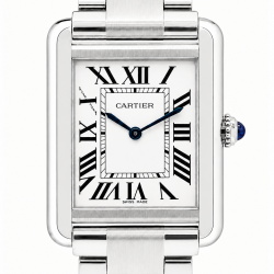 Cartier Tank Solo Small W5200013 White Dial Stainless Steel Watc